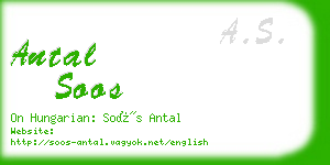 antal soos business card